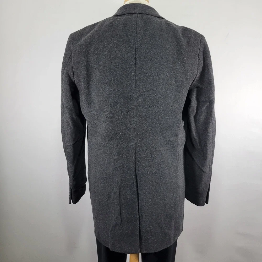 Calvin Klein PROSPER Men's Overcoat Charcoal‎ Gray Size XSLIM 44L NEW